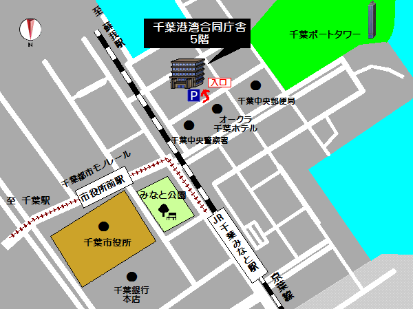 千葉事務所の地図です