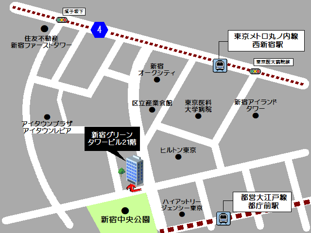 東京年金審査分室の地図です