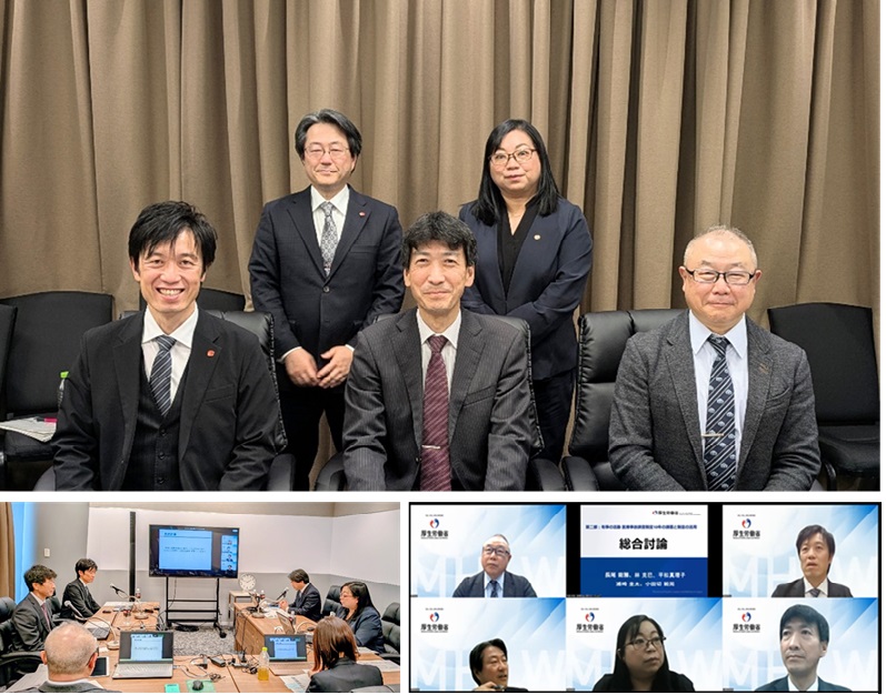 講義プログラム登壇の先生方（上段左より長尾能雅先生、平松真理子先生、下段左より浦崎圭太先生、小田切範晃先生、林克巳先生）と総合討論の様子